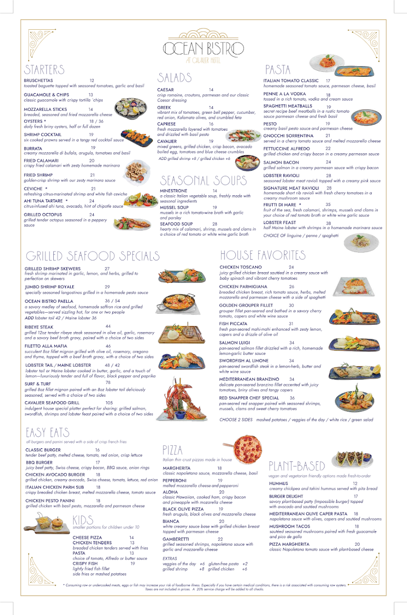 Ocean Bistro Menu - Image 1